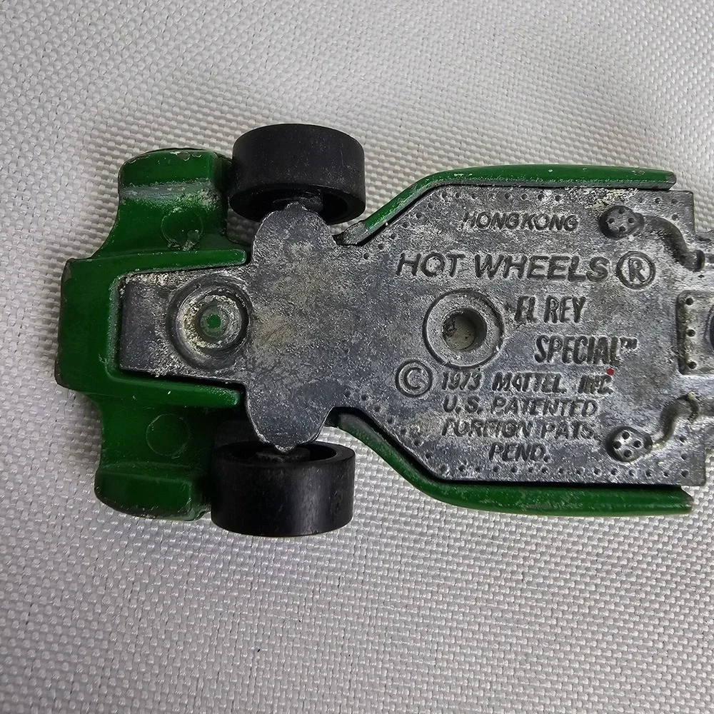 Vintage Hot Wheels Redline 1973 El Rey Special Dunlop Green Hong Kong Bent axel - Picture 7 of 8